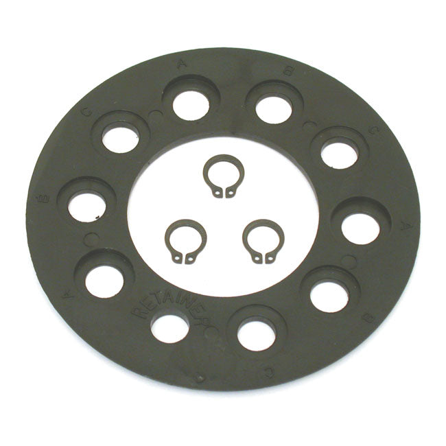 Clutch basket retainer. adjustable