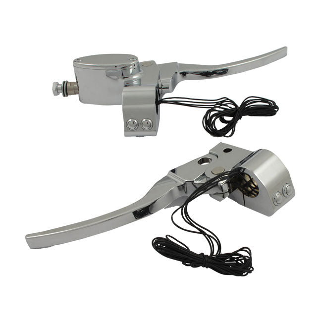 Custom handlebar control kit mech. Clutch. Chrome