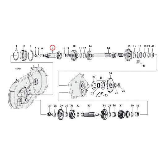 Andrews clutch gear, transmission mainshaft 17T