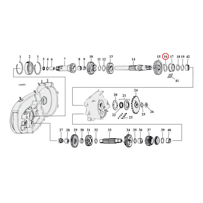 Thrust washer mainshaft, right .055"