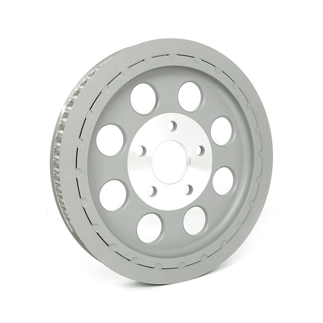 Reproduction OEM style wheel pulley 61t, 1-1/8" belt. Silver