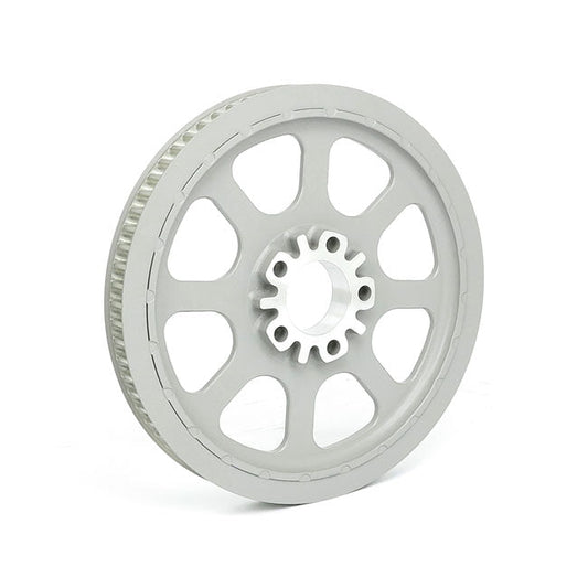 Reproduction OEM style wheel pulley 70t, 1-1/8" belt. Silver