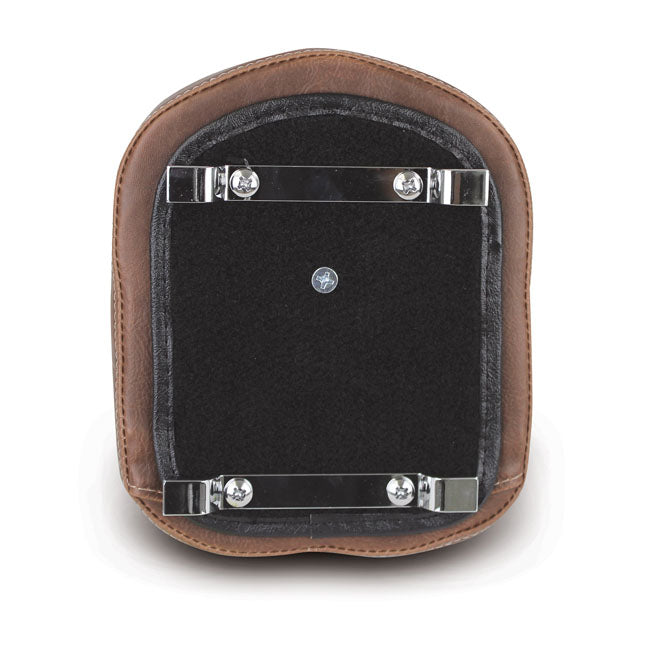 Mustang, OEM style sissy bar pad. Brown. Diamond