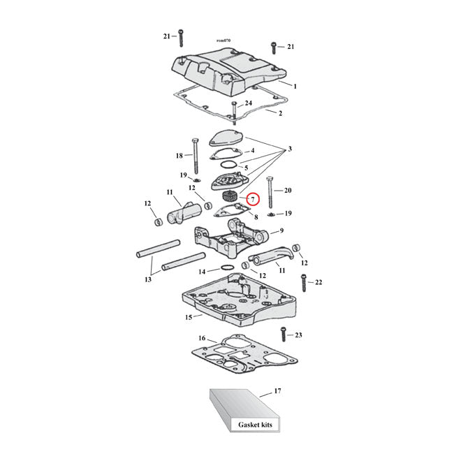 Cometic, filter element, breather baffle