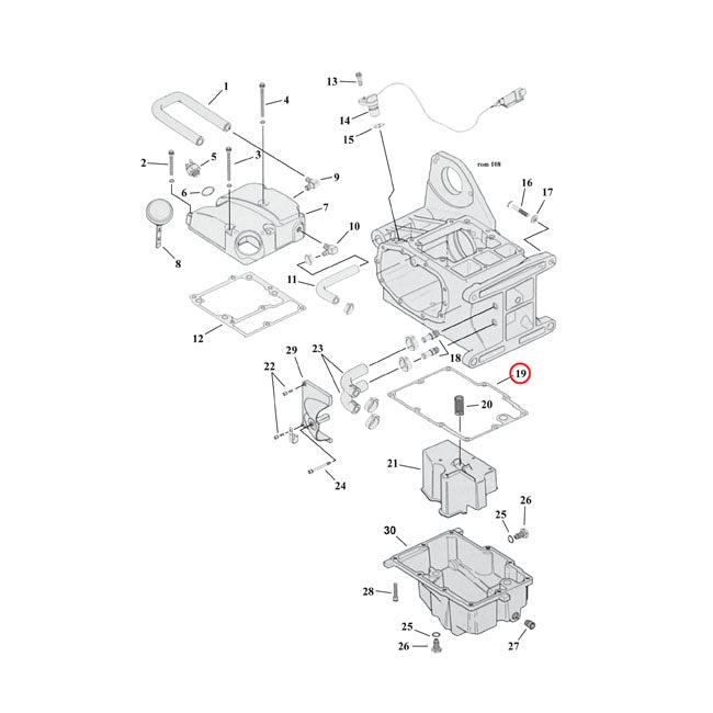 Cometic, gasket transmission oil pan Fiber