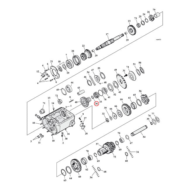 Cometic, oil seal transmission main drive gear. 4th gear