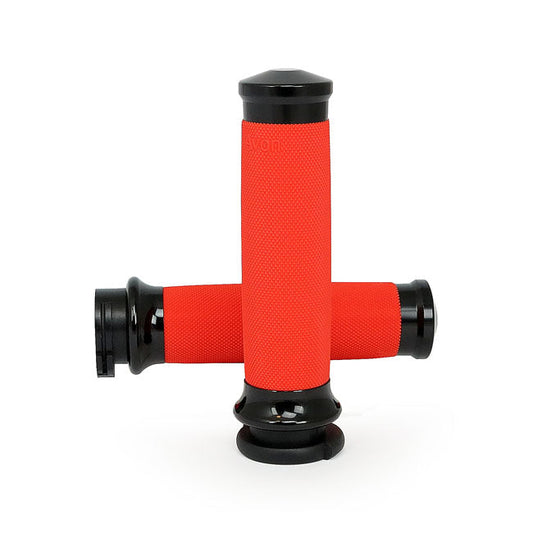 Avon Custom Contour grips, black anodized/orange