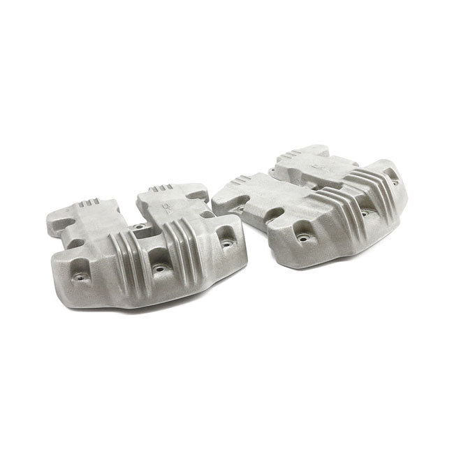 EMD, ''Ribbed Style'' rocker cover set. Semi-Polished
