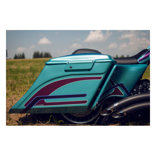 Killer Custom, 7" stretch Down extended saddlebags