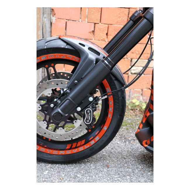 Cult-Werk, front fender ''Custom'' V2. Matte black/ Mesh
