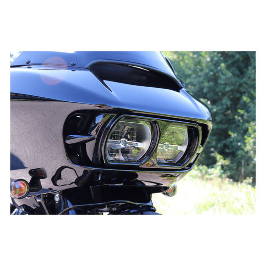 Cult-Werk, FLTR headlamp trim ''Bad Look''. Matte black