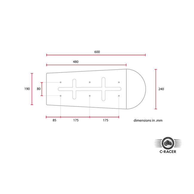 C-Racer, Scramsadle scrambler seat. Black