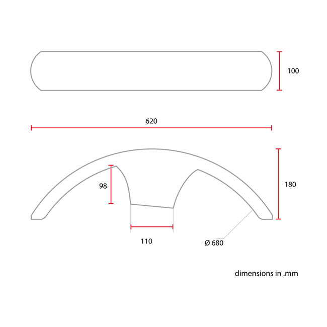 C-Racer universal 17/18" front fender No1