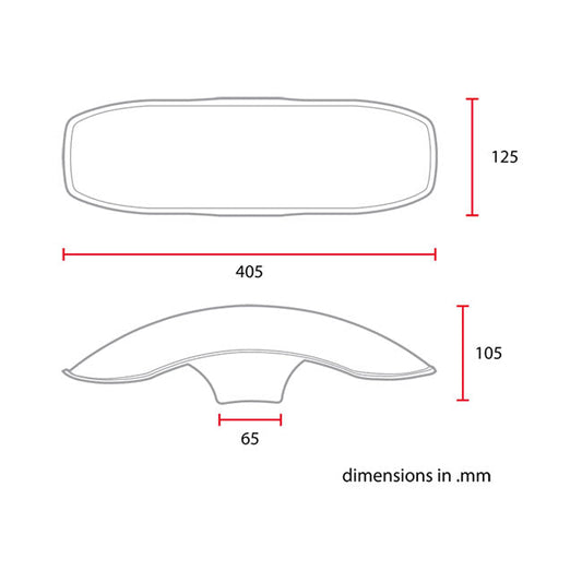 C-Racer universal 17/18" front fender No2 S