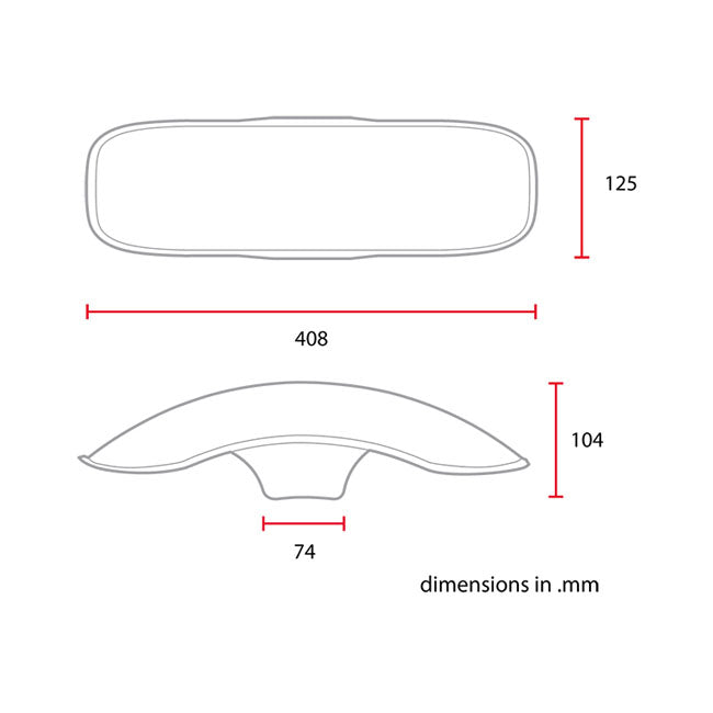 C-Racer universal 17/18" front fender No3 S