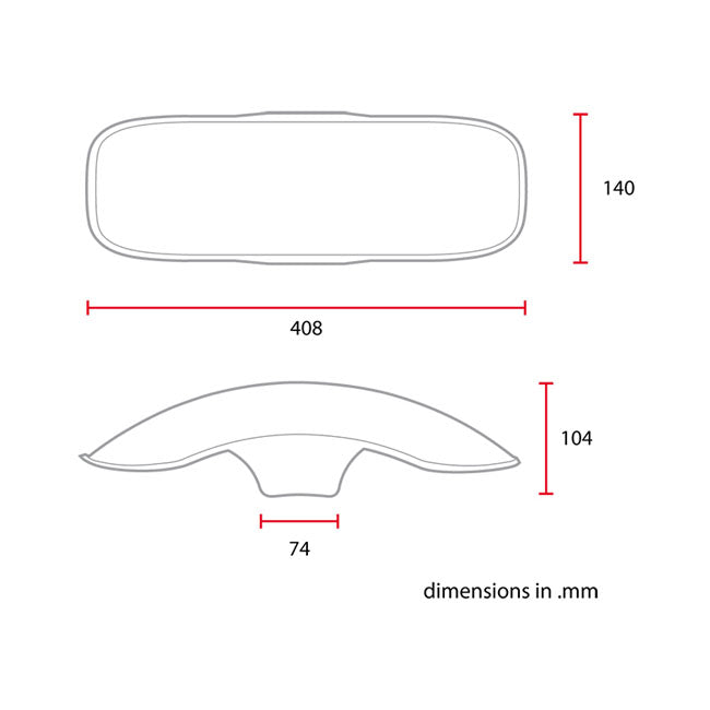 C-Racer universal 17/18" front fender No3 L