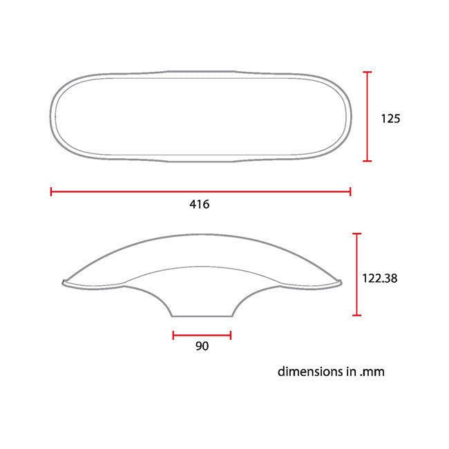 C-Racer universal 17/18" front fender No4 S