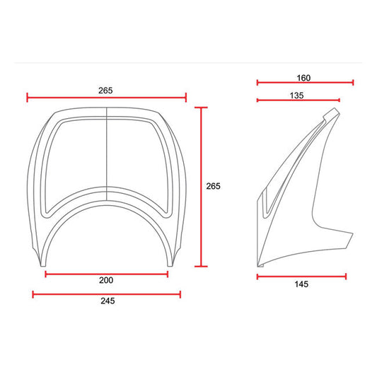 C-Racer universal Cafe Racer front mask No10