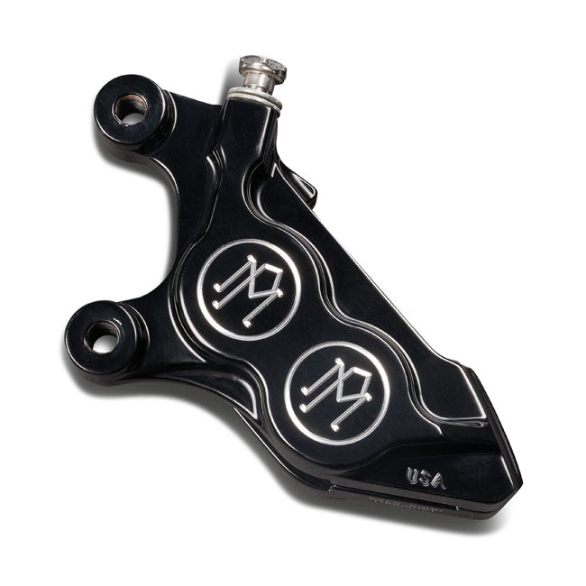 PM, 4-p 08-up 125x4b caliper. Bolt-on, left front. Black CC