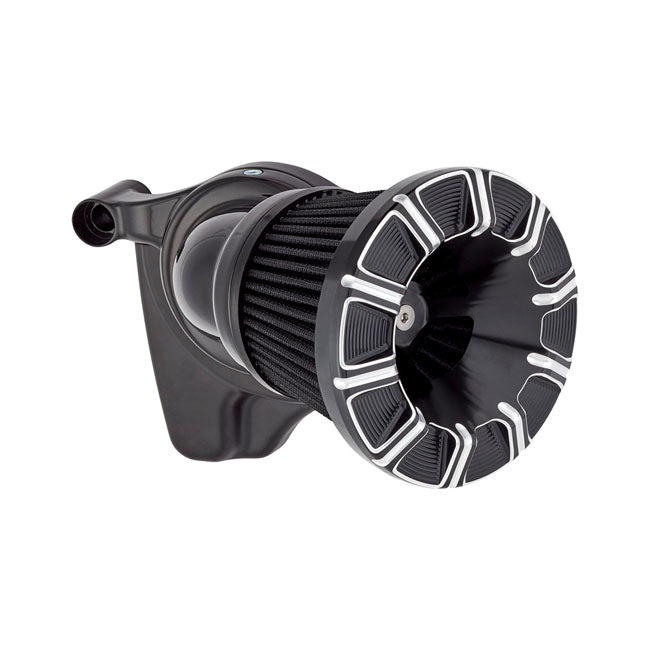 Arlen Ness, 10-Gauge Velocity 65°/90° air cleaner cover. Blk