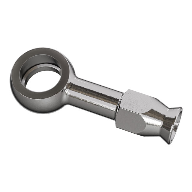 Goodridge, banjo 3/8"/M10. Straight. Stainless Steel