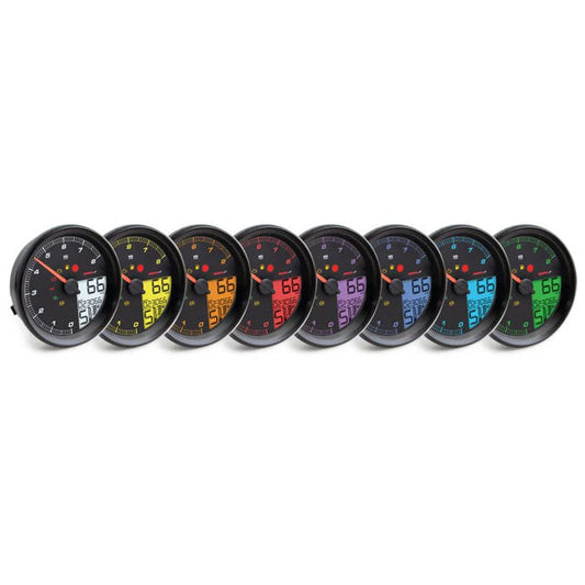 KOSO, HD-05 speedometer tachometer Black bezel