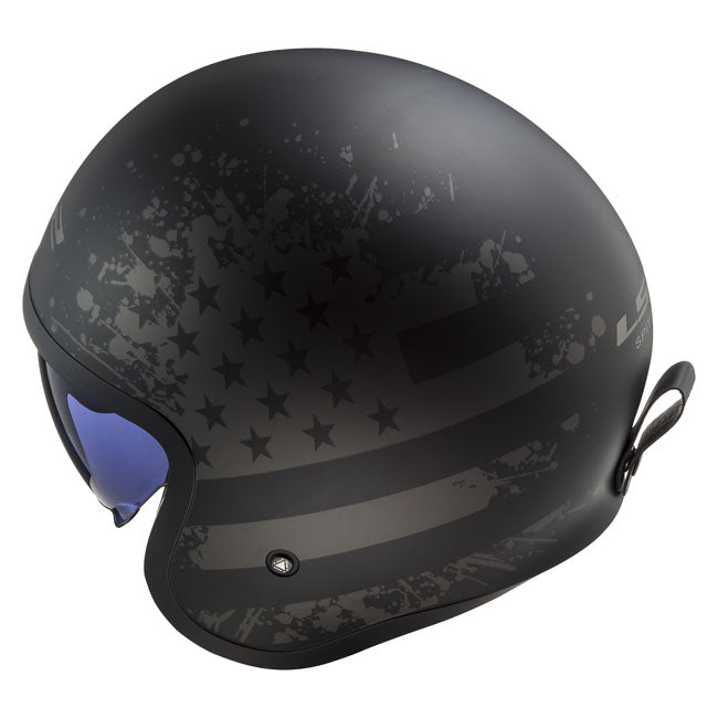 LS2 Spitfire II black Flag helmet
