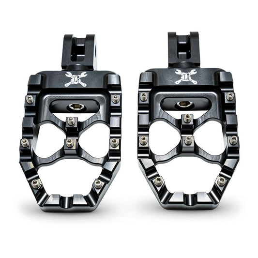 Burly, MX Evolution passenger foot pegs. Black