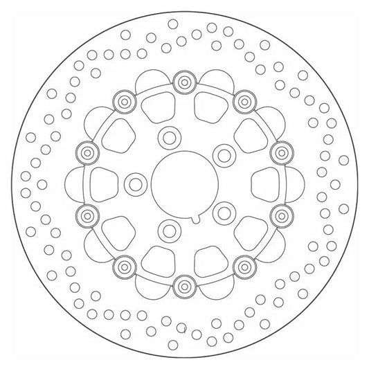 SBS, ''10-Spoke A Floater'' brake rotor 292mm. Rear