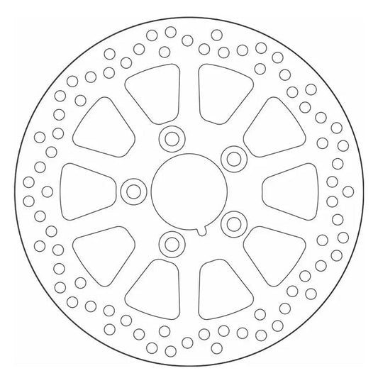 SBS, ''10-Spoke Rigid'' brake rotor 260mm. Rear