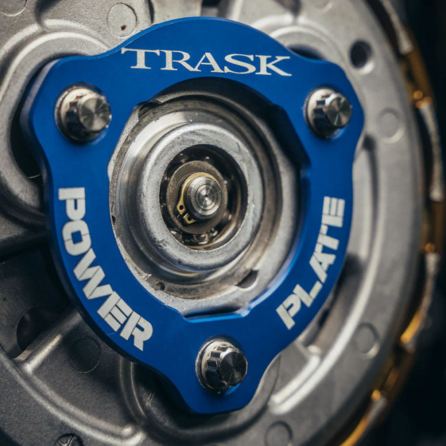 Trask, Power Plate. Blue anodized