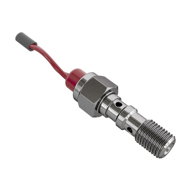 Goodridge, M10 x 1.00 double banjo brake switch. SS