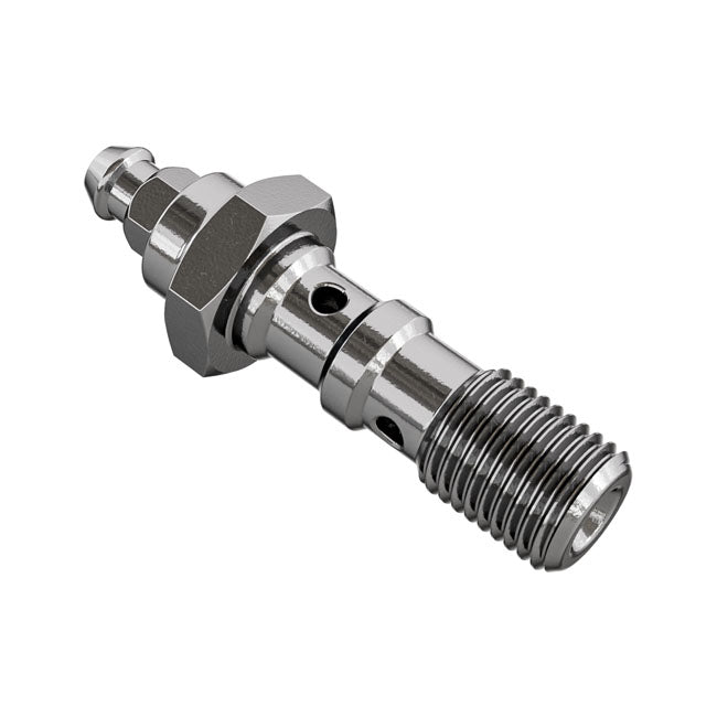 Goodridge, M10 x 1.00 double banjo bolt with bleed nipple
