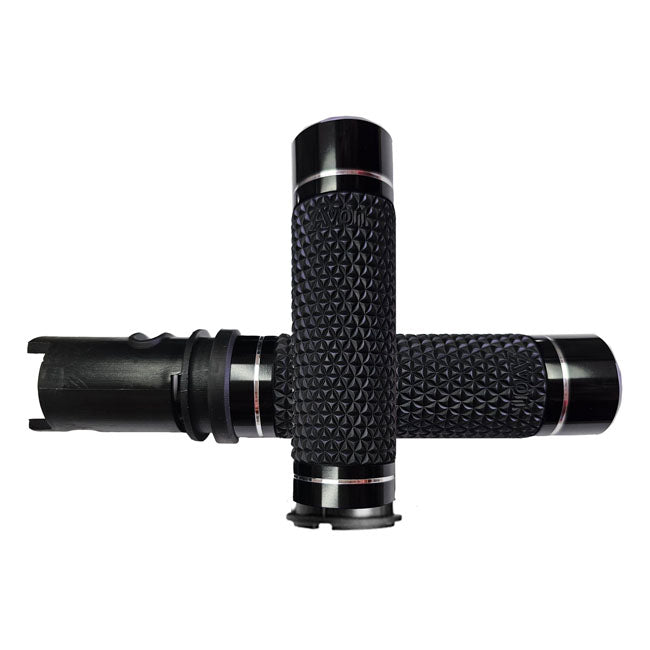 Avon Grips, K25 grips e-throttle. Black anodized