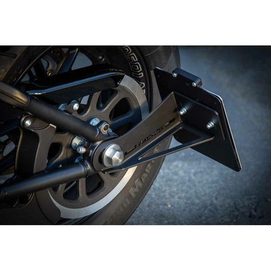 *14 DAYS EXTRA TRANSIT TIME* Rick''s Motorcycles, side mount License plate bracket. Black