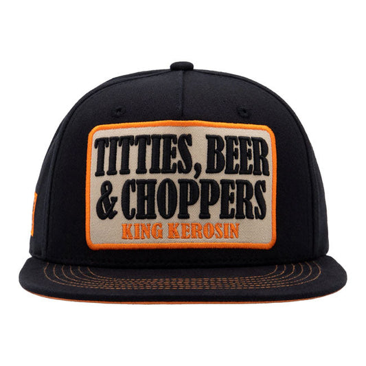 King Kerosin Titties, Beer & Choppers flat cap