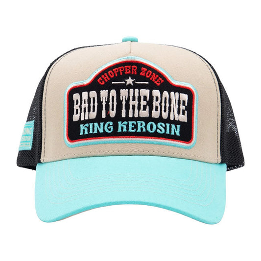 King Kerosin Bad To The Bone trucker cap turquoise/ecru