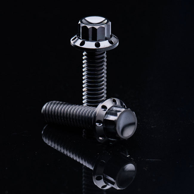 Arlen Ness, Titanium 12-Point Hardware Kit, Side Cover, Bla