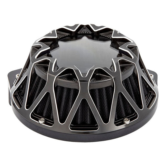 Arlen Ness, Crossfire Air Cleaner, Black Conrast