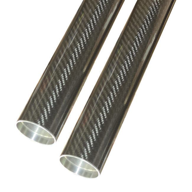 CC Eng. 49mm +2" Stock fork tubes 27 1/2". Carbon. Black