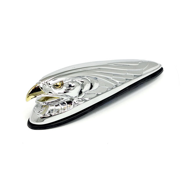 Fender ornament Eagle head, chrome gold