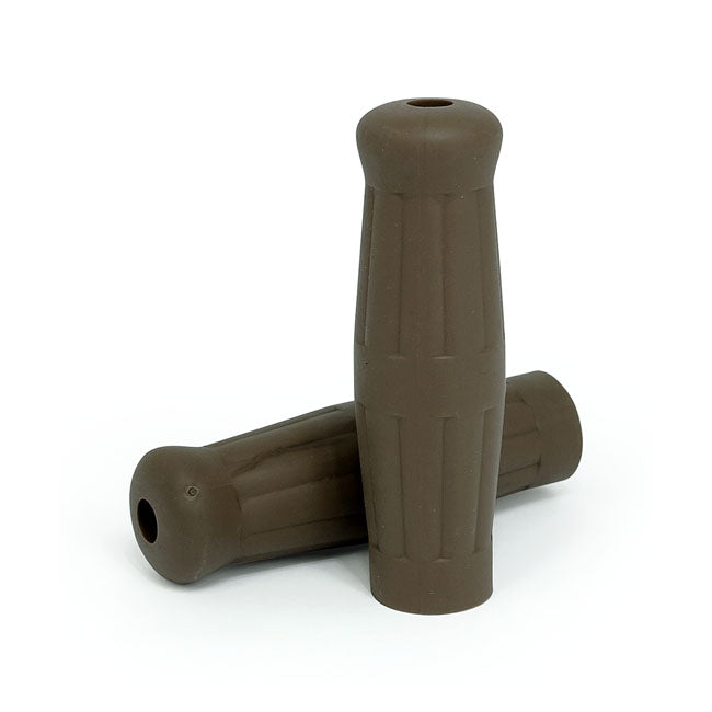 Vintage style 7/8" grips coffee brown