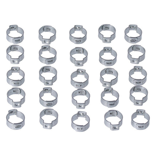 Crimp hose clamp, 5/8 (16.00mm) ID. Zinc