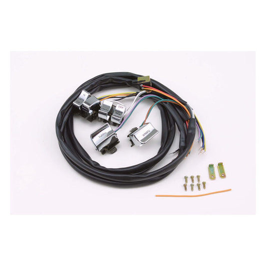 Handlebar wire switch kit Chrome switches