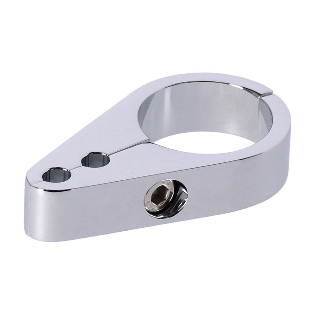 2-piece frame cable clamp. Throttle/Idle. Chrome