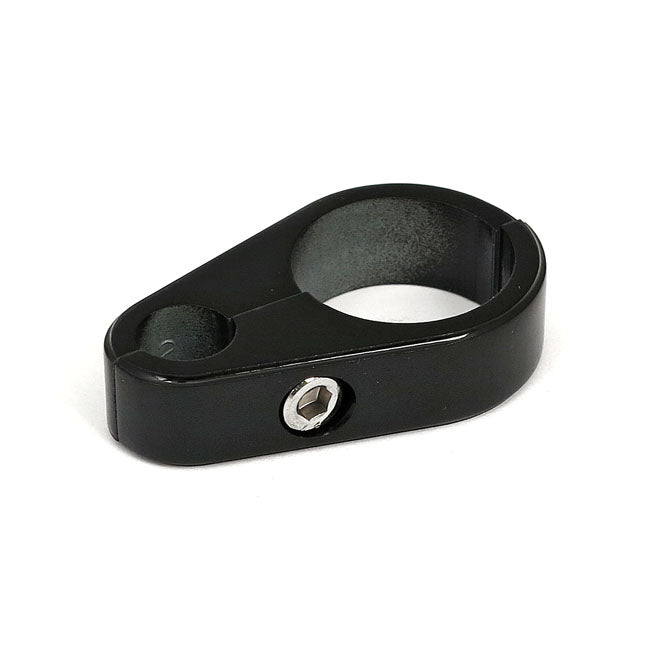 2-piece frame cable clamp. Clutch. Black