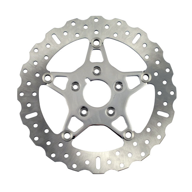 EBC, 5-Button Contour stainless floating brake rotor. Front
