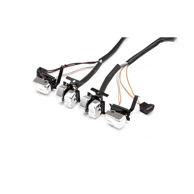Handlebar wire switch kit Chrome switches