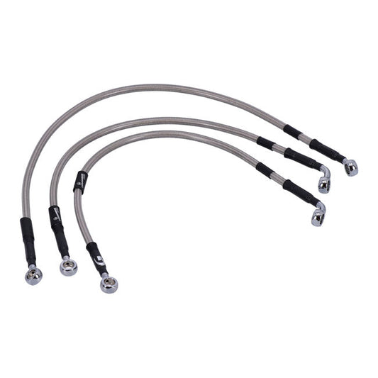 MCS by Goodridge brake line front, stainless clear coated
