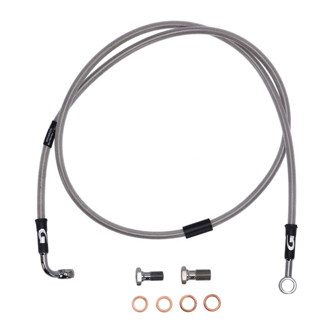 MCS by Goodridge brake line front, stainless clear coated
